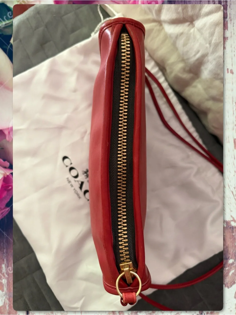 VINTAGE COACH NEW YORK CITY BASIC BAG in RED 9455 - Picture 6 of 16